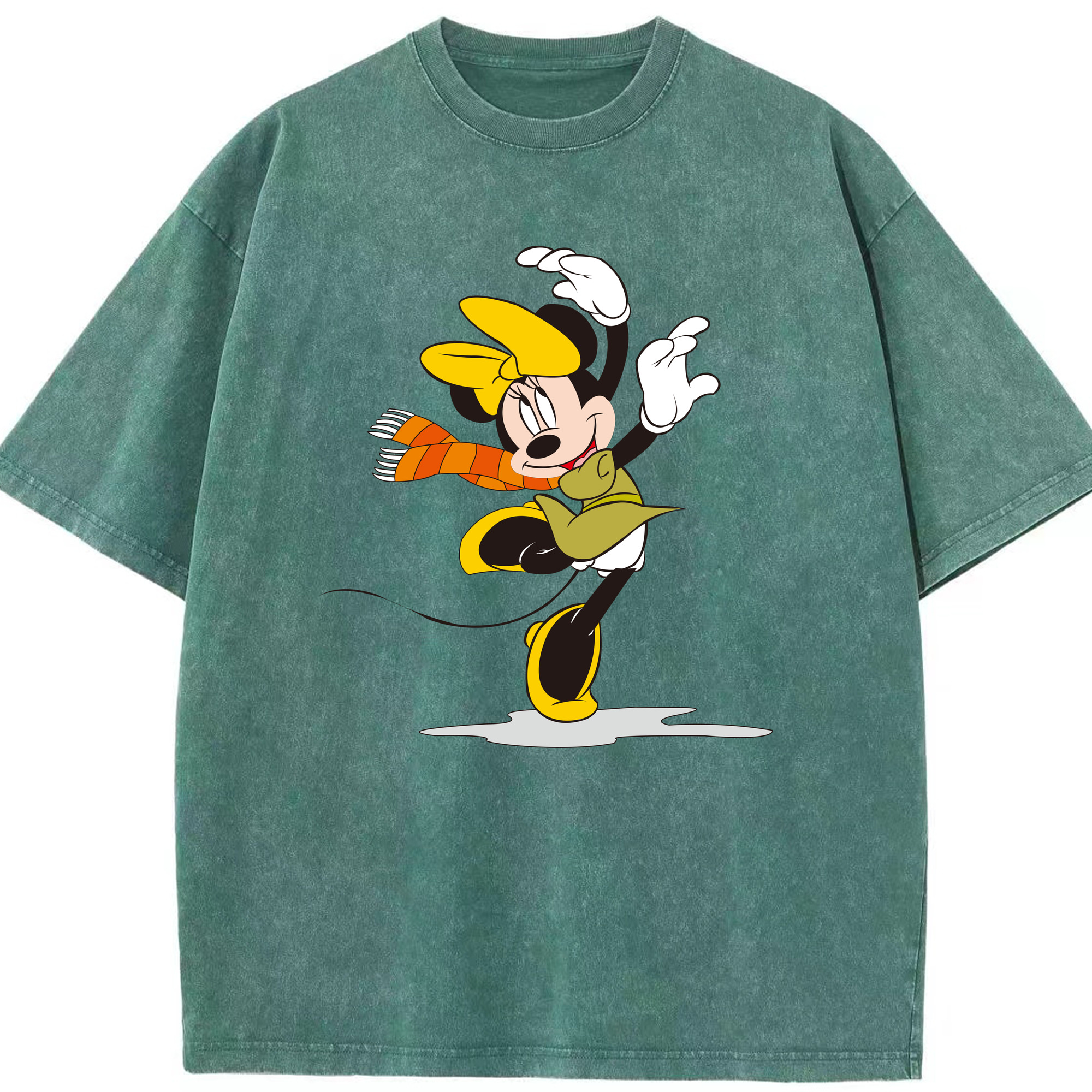 （画像用） ミッキーマウス Mickey Mouse 綿100% ヴィンテージ風 半袖Tシャツ（フロントプリント）